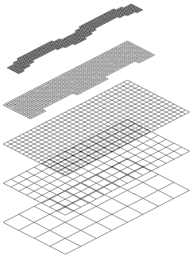 Locally refined Cartesian computational grid