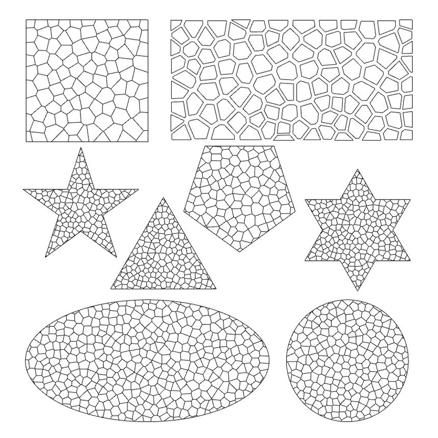 Two-dimensional unstructured Voronoi computational grid